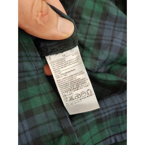 Banana Republic Women's Knee Length Long Sleeve Dresses Sz 14 Flannel Green - Picture 10 of 13